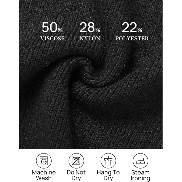 ZESICA Womens 2024 Casual Long Sleeve Cardigan V Neck Button Down Open Front Knit Loose Oversized Sweater CoatBlack
