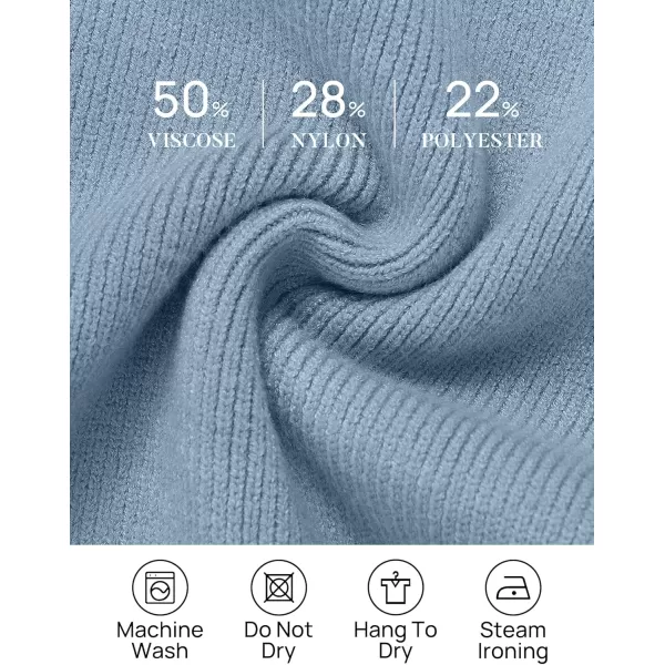 ZESICA Womens 2024 Casual Long Sleeve Cardigan V Neck Button Down Open Front Knit Loose Oversized Sweater CoatBlue