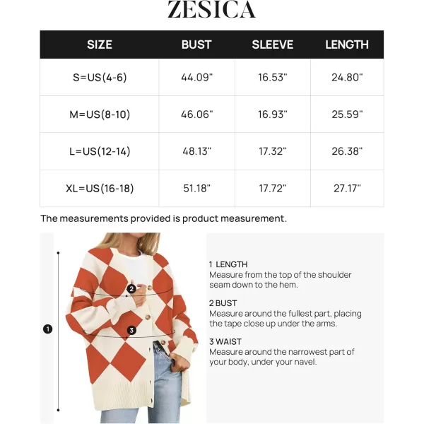 ZESICA Womens 2024 Casual Long Sleeve Cardigan V Neck Button Down Open Front Knit Loose Oversized Sweater CoatBrickred