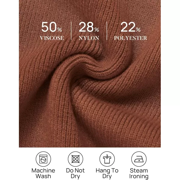 ZESICA Womens 2024 Casual Long Sleeve Cardigan V Neck Button Down Open Front Knit Loose Oversized Sweater CoatCaramel