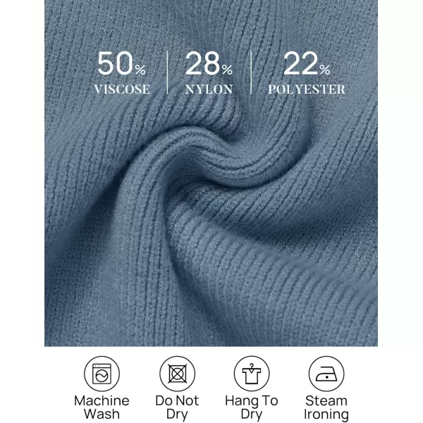 ZESICA Womens 2024 Casual Long Sleeve Cardigan V Neck Button Down Open Front Knit Loose Oversized Sweater CoatDustyblue