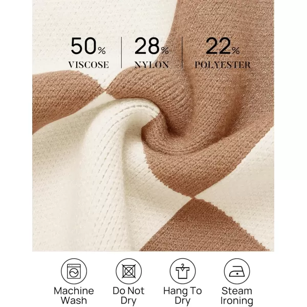 ZESICA Womens 2024 Casual Long Sleeve Cardigan V Neck Button Down Open Front Knit Loose Oversized Sweater CoatLightbrown