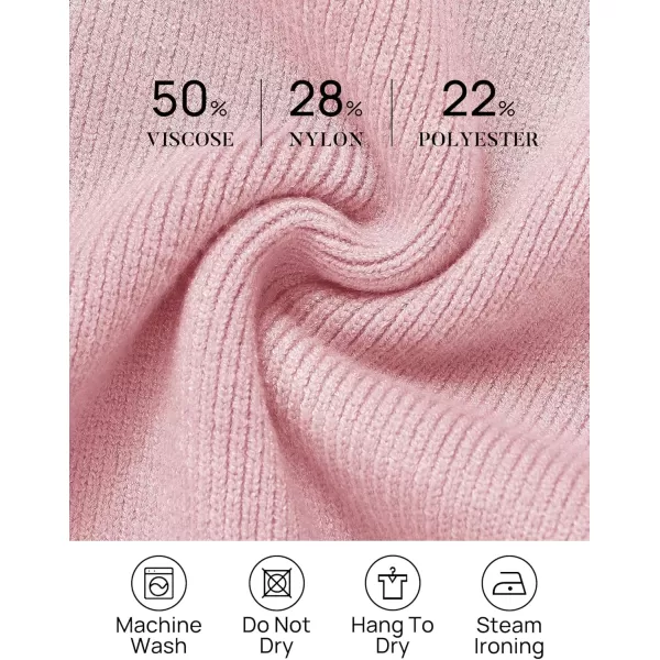 ZESICA Womens 2024 Casual Long Sleeve Cardigan V Neck Button Down Open Front Knit Loose Oversized Sweater CoatPink