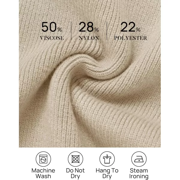 ZESICA Womens 2024 Casual Long Sleeve Cardigan V Neck Button Down Open Front Knit Loose Oversized Sweater CoatSand