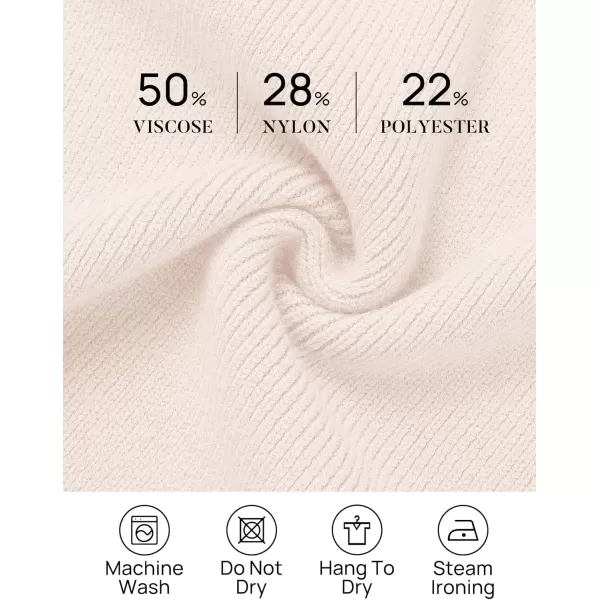 ZESICA Womens 2024 Fall Turtleneck Sweaters Dress Oversized Long Lantern Sleeve Casual Knit Pullover Short DressesBeige
