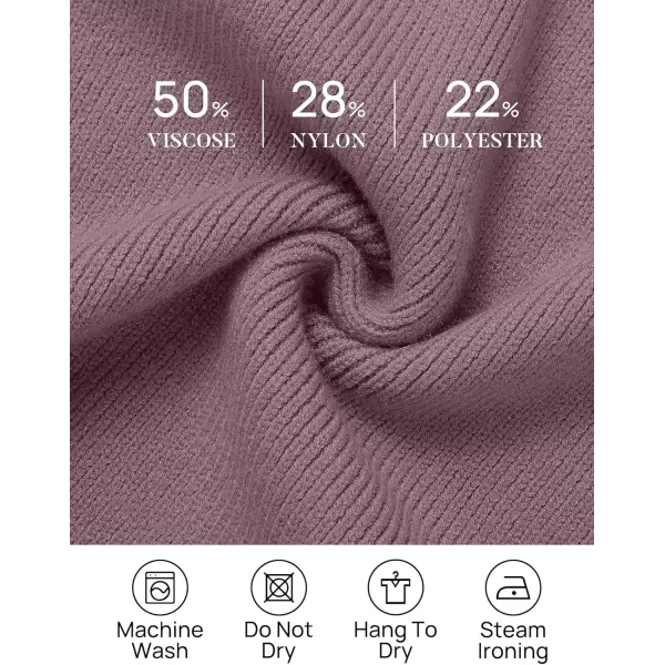 ZESICA Womens 2024 Fall Turtleneck Sweaters Dress Oversized Long Lantern Sleeve Casual Knit Pullover Short DressesDarkviolet