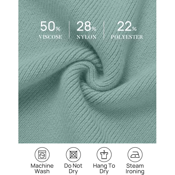 ZESICA Womens 2024 Fall Turtleneck Sweaters Dress Oversized Long Lantern Sleeve Casual Knit Pullover Short DressesGreygreen