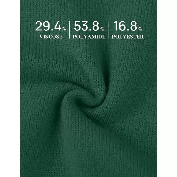 imageZESICA Womens Fleece Sherpa Lined Sweater Winter Thermal Shirts 2024 Long Sleeve Mock Neck Slim Fitted Pullover TopsDarkgreen