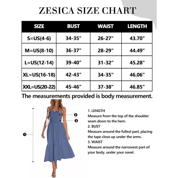 imageZESICA Womens 2024 Summer Strapless Dress Off Shoulder Sleeveless High Waist Solid Color Beach Long DressesDustyblue