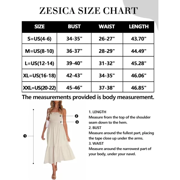 imageZESICA Womens 2024 Summer Strapless Dress Off Shoulder Sleeveless High Waist Solid Color Beach Long DressesSolidbeige