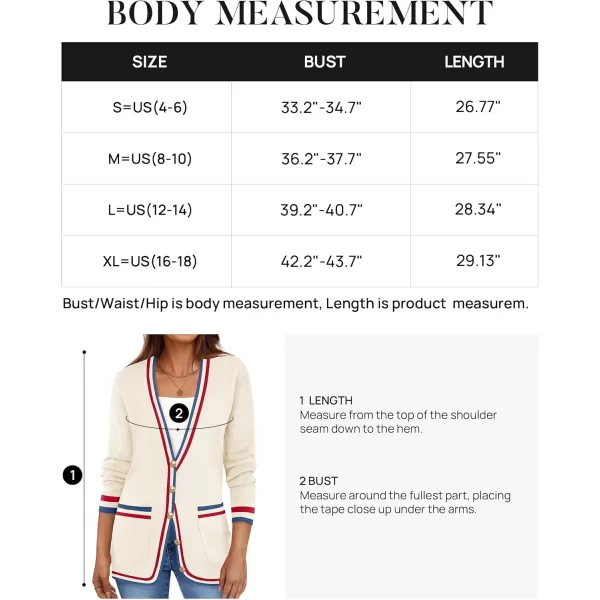 imageZESICA Womens 2024 Color Block Cardigan Sweaters Long Sleeve Button Down Open Front Coatigan with PocketsApricot