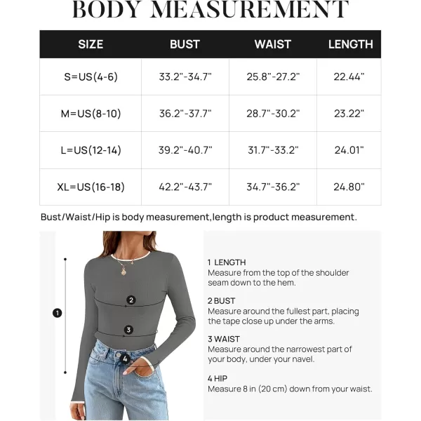 imageZESICA Womens Long Sleeve Crewneck Shirts 2024 Fall Knit Slim Fitted Casual Basic Tee Sweater TopsGrey