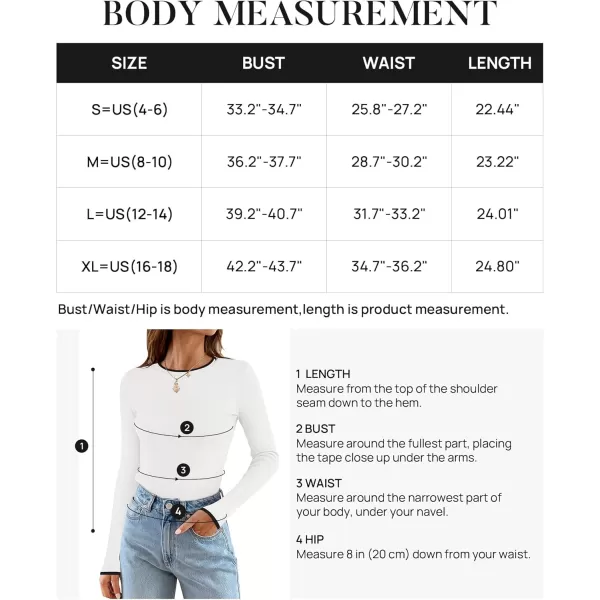 imageZESICA Womens Long Sleeve Crewneck Shirts 2024 Fall Knit Slim Fitted Casual Basic Tee Sweater TopsWhite