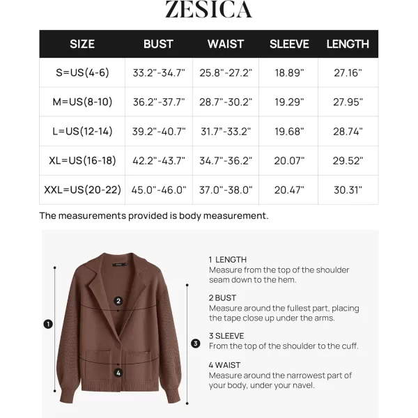 imageZESICA Womens Long Sleeve Open Front Lapel Oversized Knit Cardigan Sweater Coat Outerwear with Pockets