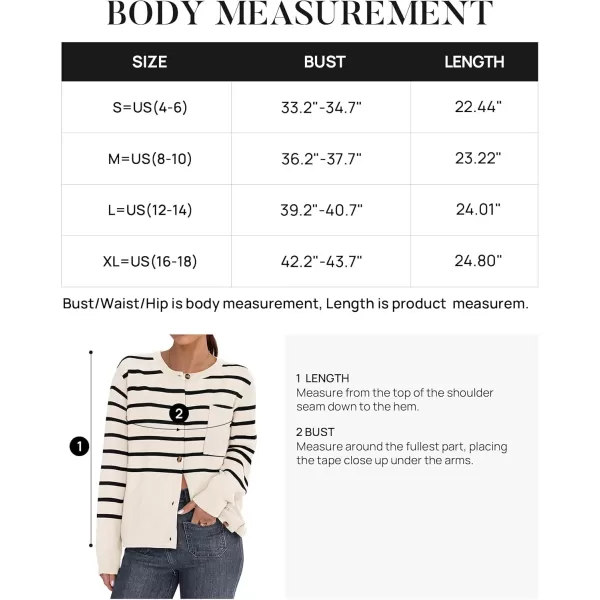 imageZESICA Womens Striped Cardigan Sweaters 2024 Fall Long Sleeve Open Front Button Down Knit Outerwear Coat Trendy ClothesApricot