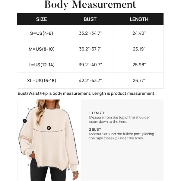 imageZESICA Womens Striped Sweaters 2024 Casual Long Sleeve Mock Neck Contrast Color Comfy Loose Knit Pullover TopsApricot