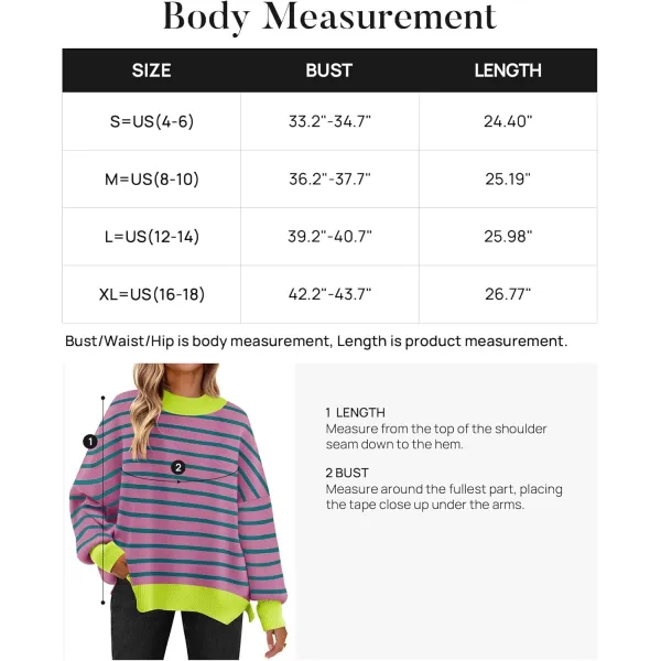 imageZESICA Womens Striped Sweaters 2024 Casual Long Sleeve Mock Neck Contrast Color Comfy Loose Knit Pullover TopsPurple