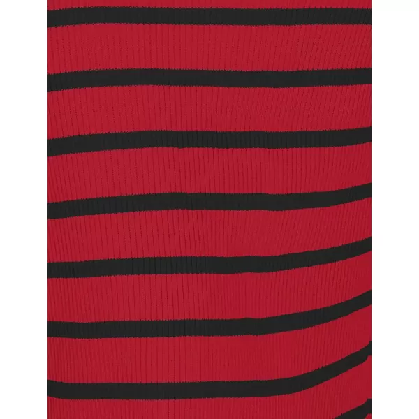 imageZESICA Womens Summer Square Neck Bodycon Midi Dresses 2024 Casual Sleeveless Ribbed Knit Striped Beach Vacation Long DressWine