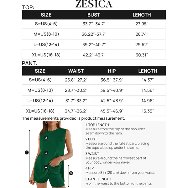 imageZESICA Womens Summer Two Piece Sweater Lounge Sets 2024 Casual Knit Trendy Tunic and Shorts OutfitsGreen