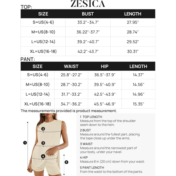 imageZESICA Womens Summer Two Piece Sweater Lounge Sets 2024 Casual Knit Trendy Tunic and Shorts OutfitsIvory