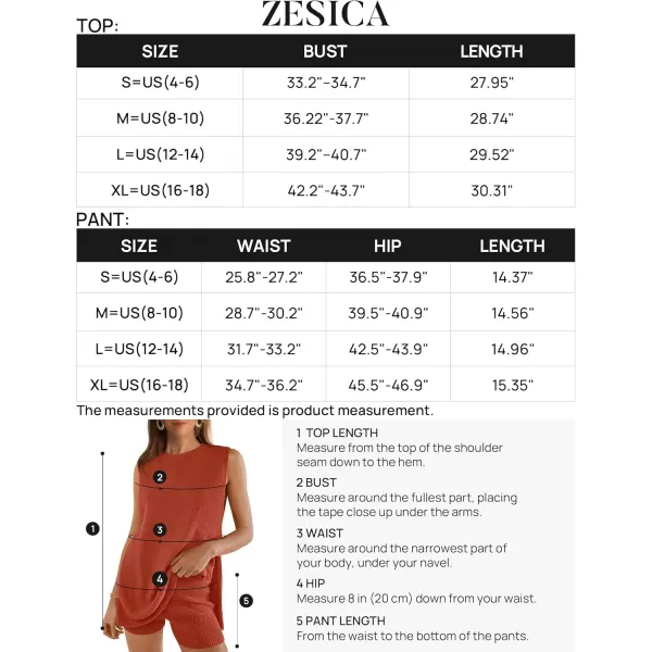 imageZESICA Womens Summer Two Piece Sweater Lounge Sets 2024 Casual Knit Trendy Tunic and Shorts OutfitsOrange