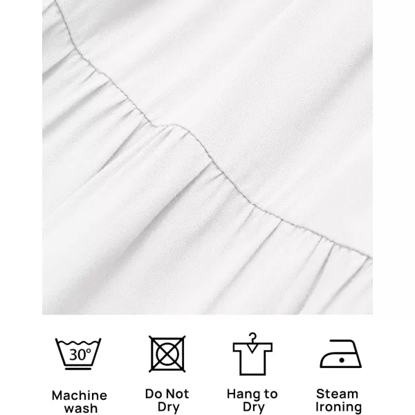 imageZESICA Womens 2024 Bohemian Summer Floral Print One Shoulder Sleeveless Smocked Ruffle Tiered Beach Long Midi DressWhite