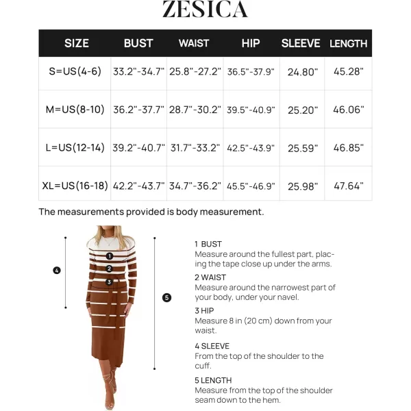 imageZESICA Womens 2024 Fall Ribbed Knit Sweater Dress Elegant Long Sleeve Crewneck Tie Waist Slim Fit Bodycon Midi DressesCaramel