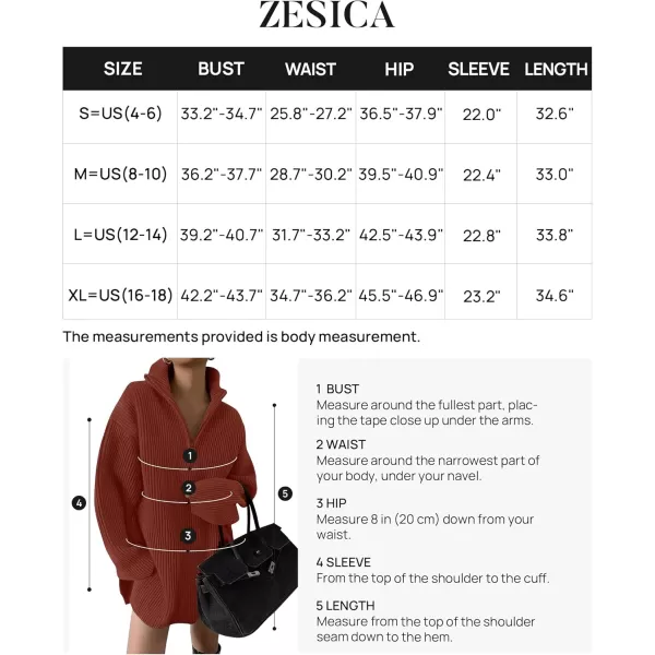 imageZESICA Womens 2024 Long Sleeve Mini Sweater Dress Fall Quarter Zip Ribbed Knit Oversized Pullover Jumper SweatersWine