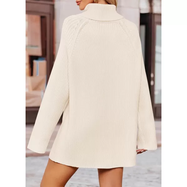 imageZESICA Womens 2024 Winter Sweaters Oversized Turtleneck Long Sleeve Chunky Knitted Pullover Sweater Jumper TopsApricot