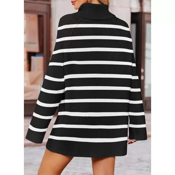 imageZESICA Womens 2024 Winter Sweaters Oversized Turtleneck Long Sleeve Chunky Knitted Pullover Sweater Jumper TopsDim