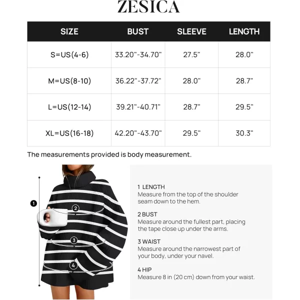 imageZESICA Womens 2024 Winter Sweaters Oversized Turtleneck Long Sleeve Chunky Knitted Pullover Sweater Jumper TopsDim