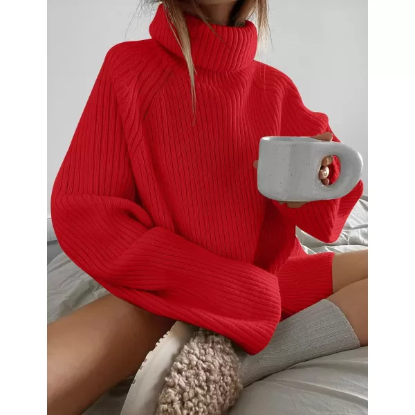 imageZESICA Womens 2024 Winter Sweaters Oversized Turtleneck Long Sleeve Chunky Knitted Pullover Sweater Jumper TopsFirered
