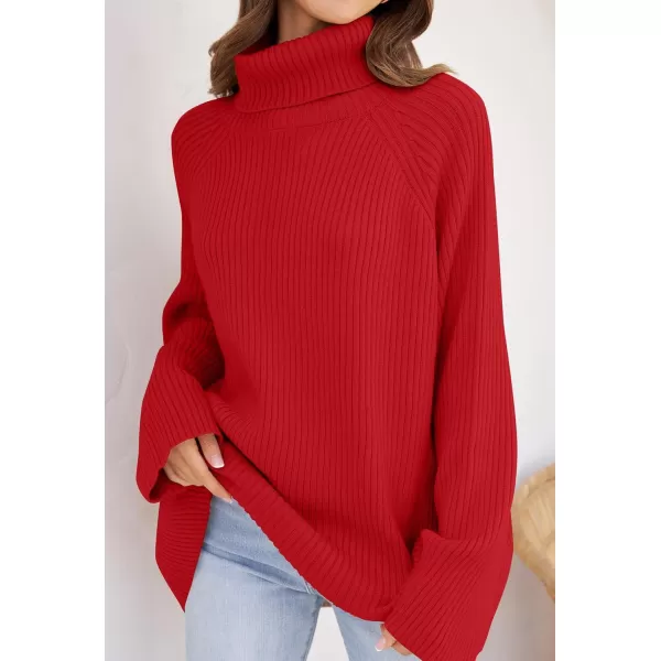 imageZESICA Womens 2024 Winter Sweaters Oversized Turtleneck Long Sleeve Chunky Knitted Pullover Sweater Jumper TopsFirered