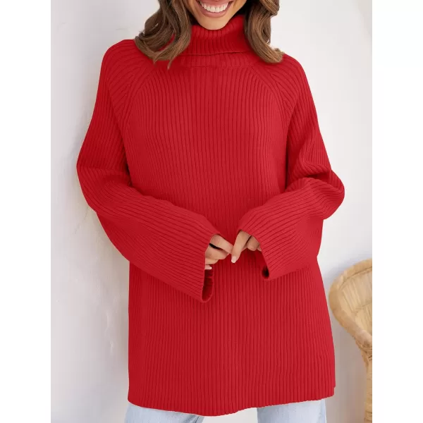 imageZESICA Womens 2024 Winter Sweaters Oversized Turtleneck Long Sleeve Chunky Knitted Pullover Sweater Jumper TopsFirered