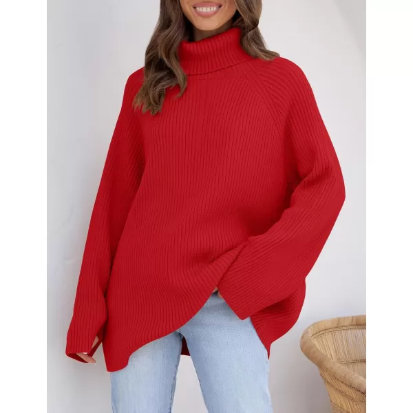 imageZESICA Womens 2024 Winter Sweaters Oversized Turtleneck Long Sleeve Chunky Knitted Pullover Sweater Jumper TopsFirered