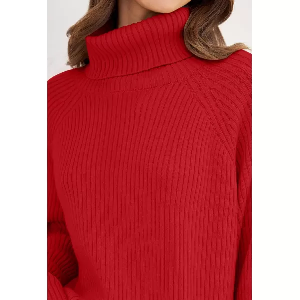 imageZESICA Womens 2024 Winter Sweaters Oversized Turtleneck Long Sleeve Chunky Knitted Pullover Sweater Jumper TopsFirered