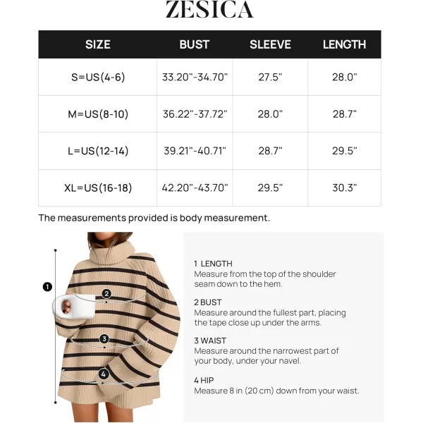 imageZESICA Womens 2024 Winter Sweaters Oversized Turtleneck Long Sleeve Chunky Knitted Pullover Sweater Jumper TopsToffee