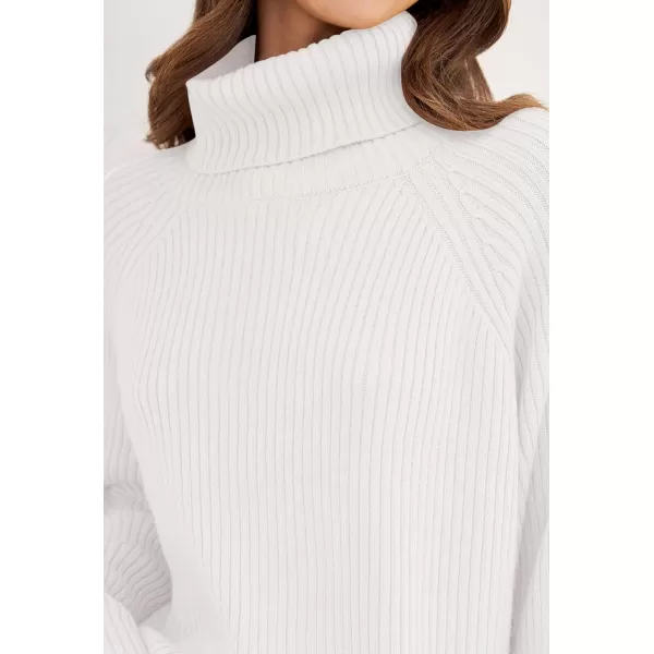 imageZESICA Womens 2024 Winter Sweaters Oversized Turtleneck Long Sleeve Chunky Knitted Pullover Sweater Jumper TopsWhite