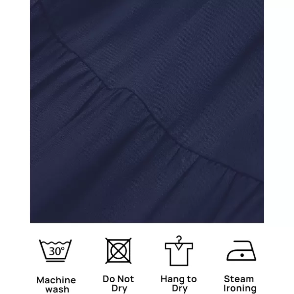 imageZESICA Womens 2024 Summer Boho One Shoulder Sleeveless Solid Color Smocked Tiered Ruffle A Line Swing Short Mini DressRoyalblue