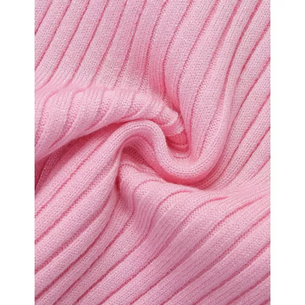 imageZESICA Womens 2024 Short Sleeve Square Neck T Shirts Slim Fitted Summer Ribbed Knit Basic Casual Tee TopsHotpink