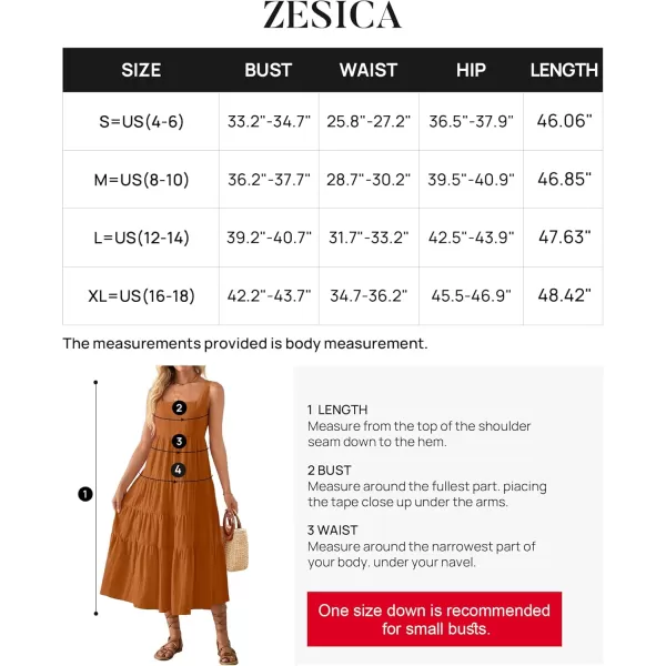 imageZESICA Womens 2024 Summer Sleeveless Dress Casual Backless Loose Flowy Tiered Sundress Beach Cover up Tank DressesOrange