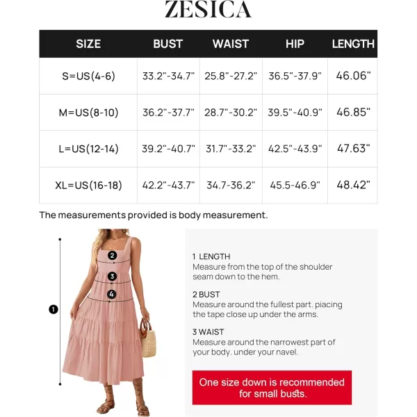 imageZESICA Womens 2024 Summer Sleeveless Dress Casual Backless Loose Flowy Tiered Sundress Beach Cover up Tank DressesPink