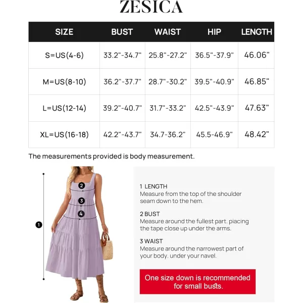 imageZESICA Womens 2024 Summer Sleeveless Dress Casual Backless Loose Flowy Tiered Sundress Beach Cover up Tank DressesPurple