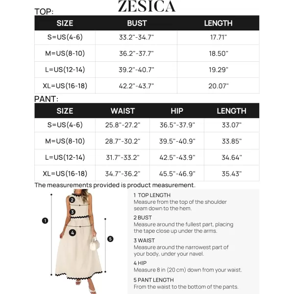 imageZESICA Womens 2024 Summer Two Piece Outfits Casual Sleeveless Tank Top and A Line Flowy Maxi Skirt Sets Vacation OutfitApricot