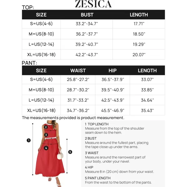 imageZESICA Womens 2024 Summer Two Piece Outfits Casual Sleeveless Tank Top and A Line Flowy Maxi Skirt Sets Vacation OutfitRed