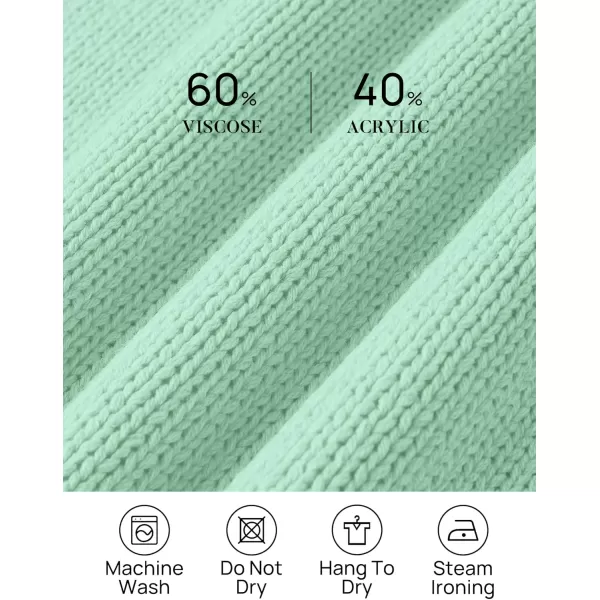 imageZESICA Womens Casual Long Sleeve Crew Neck Pullover 2024 Fall Ribbed Knit Loose Contrast Color Sweater TopsGreen