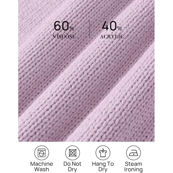 imageZESICA Womens Casual Long Sleeve Crew Neck Pullover 2024 Fall Ribbed Knit Loose Contrast Color Sweater TopsPurple