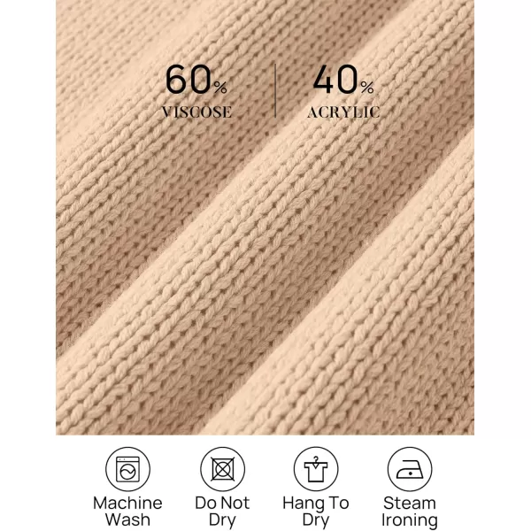 imageZESICA Womens Casual Long Sleeve Crew Neck Pullover 2024 Fall Ribbed Knit Loose Contrast Color Sweater TopsToffee