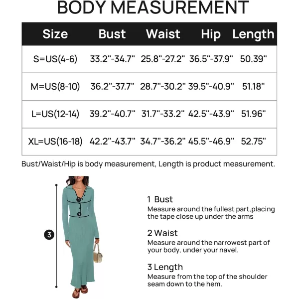 imageZESICA Womens Long Sleeve Sweater Dress 2024 Fall V Neck Ribbed Knit Casual Formal Cocktail Bodycon Maxi DressesLight Green