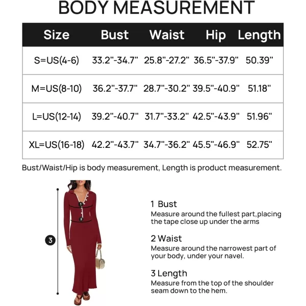 imageZESICA Womens Long Sleeve Sweater Dress 2024 Fall V Neck Ribbed Knit Casual Formal Cocktail Bodycon Maxi DressesRed